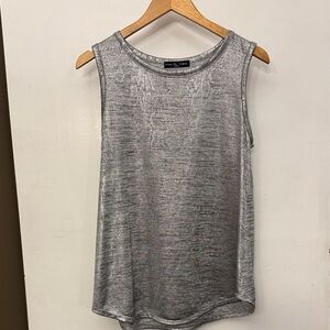 Kim & Cami Shimmering Silver Tank Top